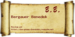 Bergauer Benedek névjegykártya